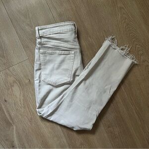 Women's Cream cotton jeans